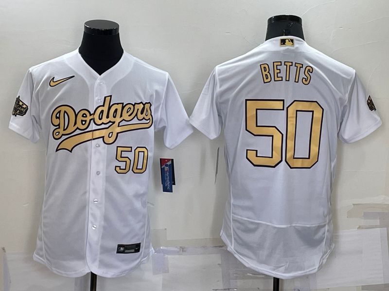 Men Los Angeles Dodgers #50 Betts White 2022 All Star Elite Nike MLB Jerseys->toronto blue jays->MLB Jersey